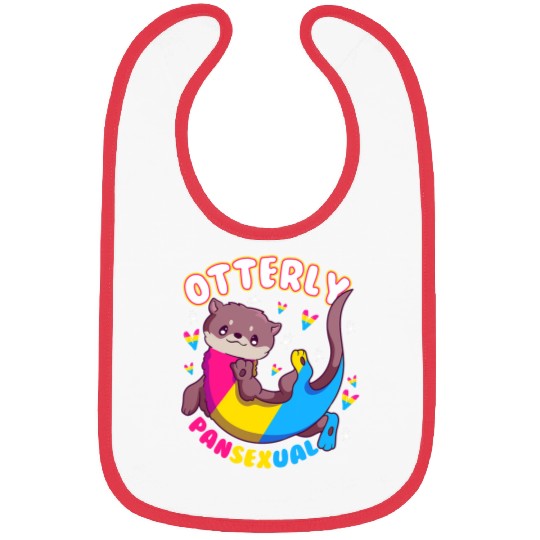 Otter Pet Super Cute Otter Otterly Pansexual Pride Bibs