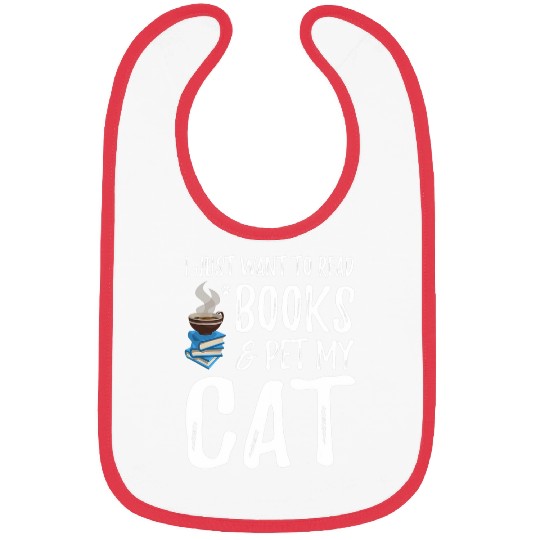 Book Fun Cat Lover Book Funny Cat Mom Bibs