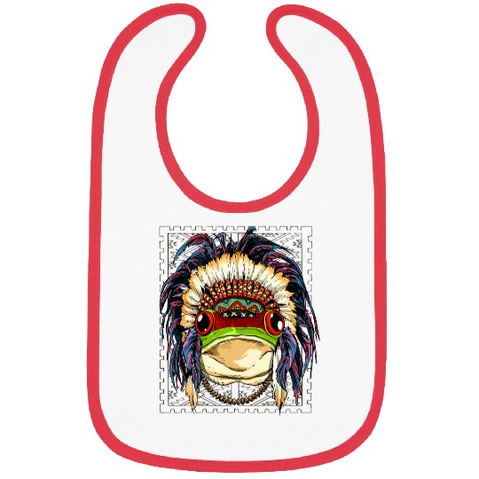 Frog Pet Native Indian Frog Native American Indian Frog Lovers Bibs