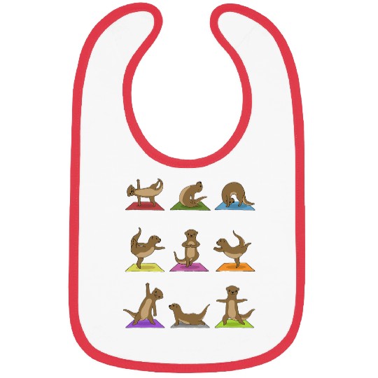 Otter Pet Otters Yoga11 Bibs