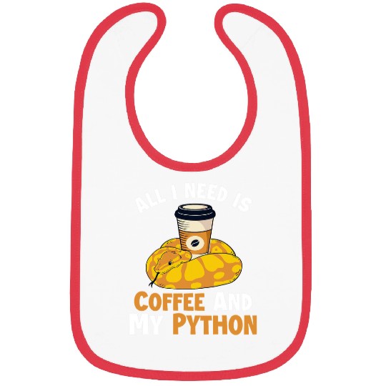 Python Pet and Python Snake Lover Pythonidae Banana Ball Python 1 Bibs