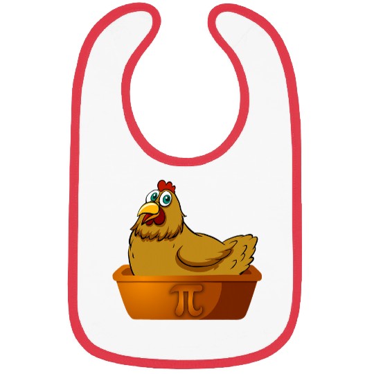 Chicken Pet Pi Day Math Chicken Pot Pie Funny Geek Nerd Math Farmer Pi Bibs