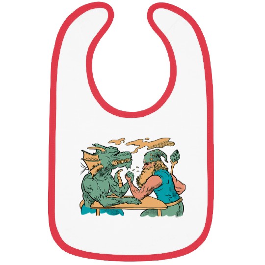 Dragon Pet And Wizard Fantasy Arm Wrestling Bibs