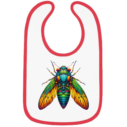 Cicada 2024 Insect Brood Colorful Entomology Cicada Lovers Bibs