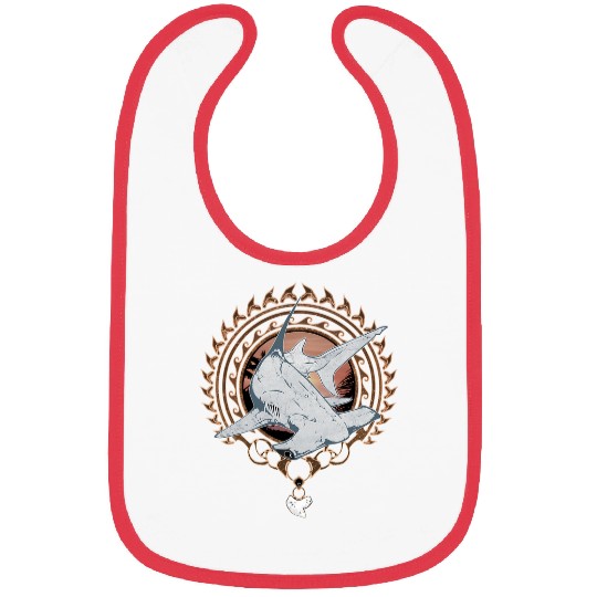 Shark Pet Hammerhead Shark Polynesian Tribal Bibs