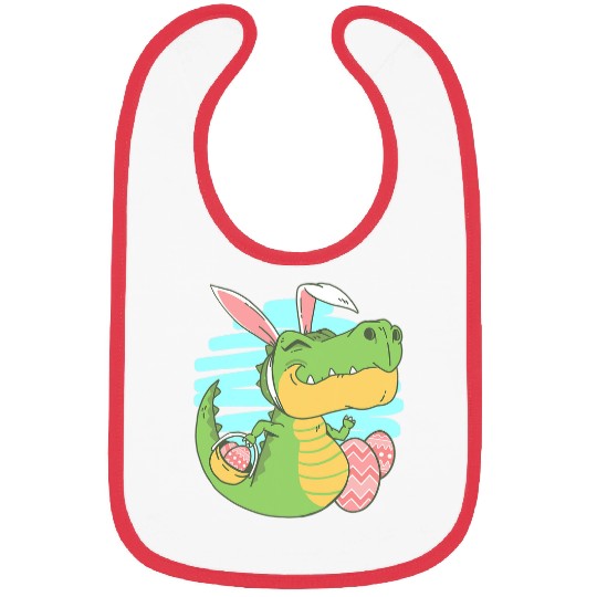 Dinosaur Pet Happy Easter Spring Easter Egg Easter Bunny Bibs