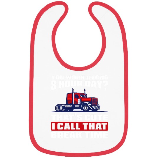Truck Fun 18 Wheeler Freighter Truck Driver 5 Bibs