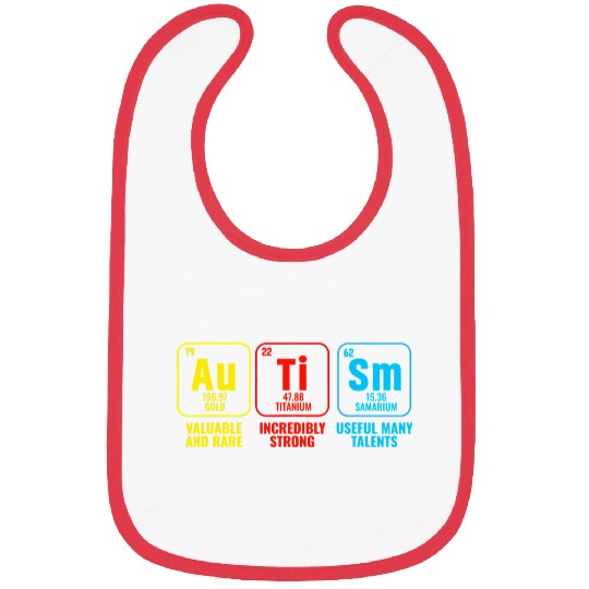 Autism Puzzle Elements Periodic Table Awareness ASD Men Women Bibs
