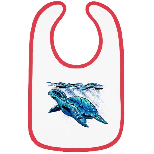 Turtle Pet Hand painted Bibs