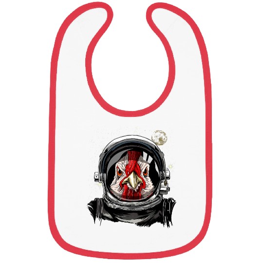 Chicken Pet Astronaut Space Exploration Astronomy Lover Bibs