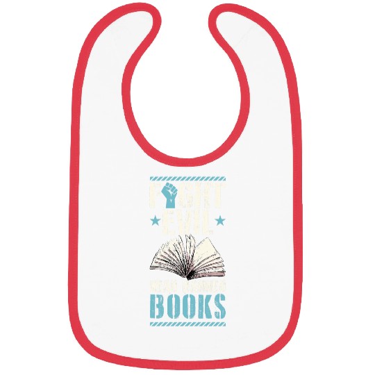 Fight Evil Read Banned Books Literary Teacher Librarian Bibs