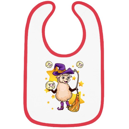 Sheep Pet Kawaii Sheep Witch Costume Boys Girls Funny Halloween 3 Bibs