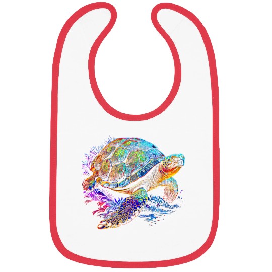 Turtle Pet Tortoise Waterturtle Ocean Natural Environment 3 Bibs