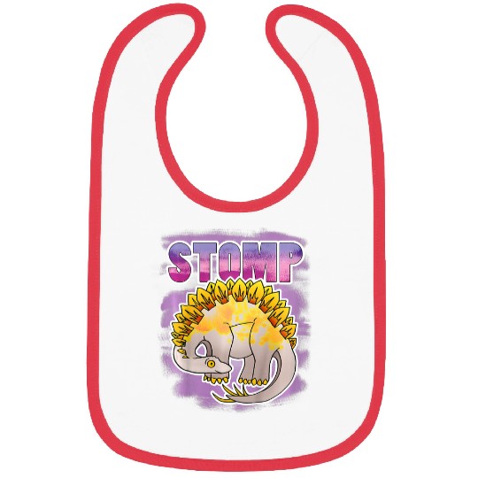 Dinosaur Pet Kids Stegosaurus dino fun bright cute Bibs