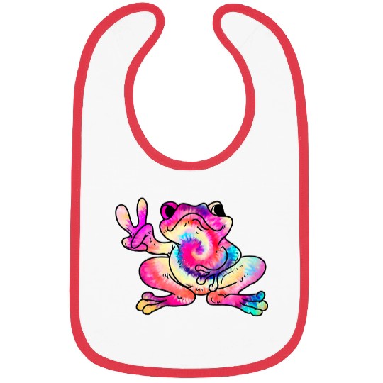 Frog Pet psychedelics Frog Toad Peace Trippy Animal Lover Bibs