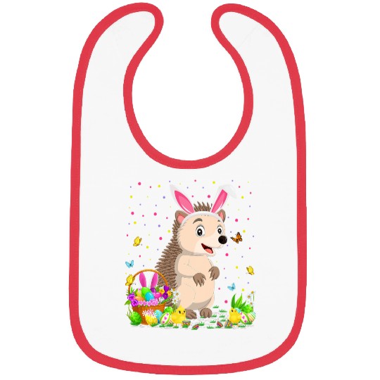 Hedgehog Pet Easter Hedgehogs Bunny Egg Hunting Hedgehogs Easter Sunday Bibs