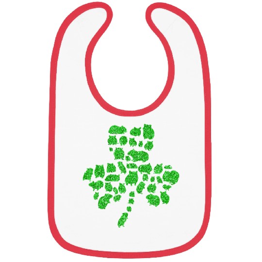 Hamster Pet Clover Leaf Made of Green Hamster St Patricks Day Bibs
