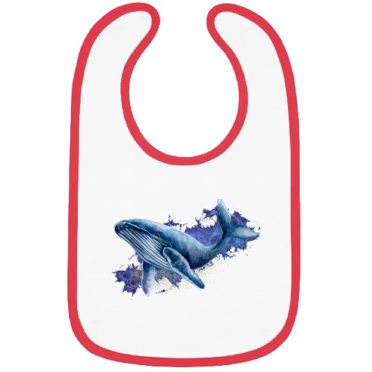 Whale Pet Ocean Sea Life Beach Animal Lover Bibs