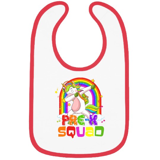 Unicorn Pet PreK Squad  Unicorn Rainbow Back To School Bibs