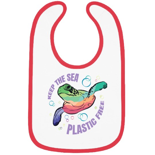 Turtle Pet Plastic frees Environment Save Sea Bibs