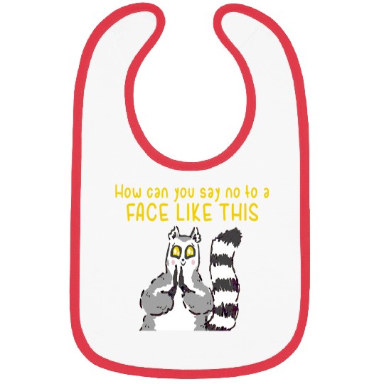 Lemur Pet How Can You Say No Face Bibs