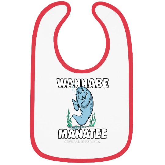 Manatee Pet Funny WANNABE MANATEE Crystal River Fla Manatee Lovers Bibs