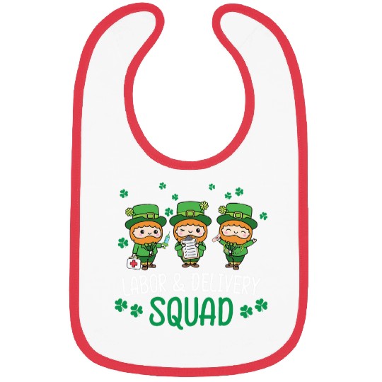nurses Job Labor Delivery nurses Squad Leprechauns St Patricks Day Bibs