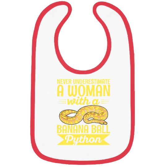 Python Pet Banana Ball Python Design for a Banana ball python lady Bibs