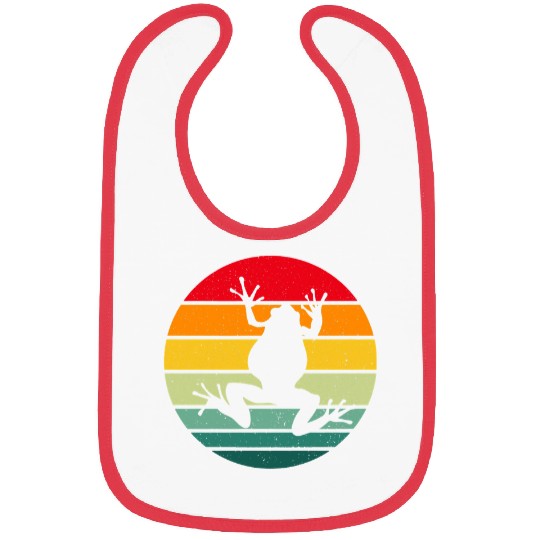 Frog Pet Retro Frog Design for Frog Toad Fans Bibs