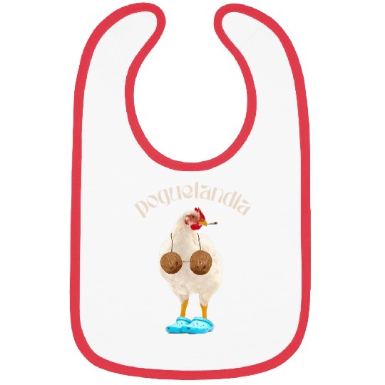 Chicken Pet poguelandia chicken in coconut bra Bibs