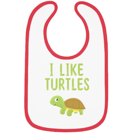 Turtle Pet I Like Turtles Animal Turtle Pet Lover Bibs