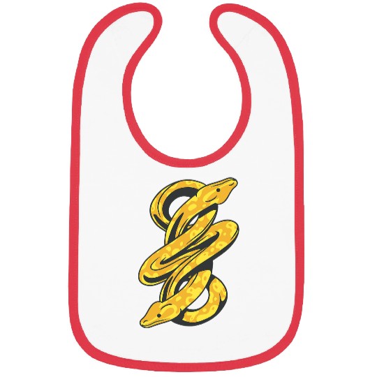Python Pet Banana Ball Python Herpetologist Snake Lover Bibs