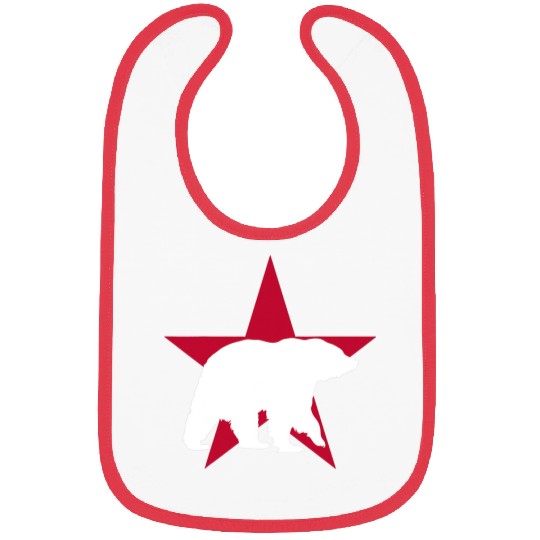 Whale Pet White Norcal Bear With Star Bibs