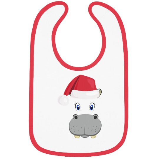 Hippo Pet Face Graphic Design Christmas Face Costume Bibs