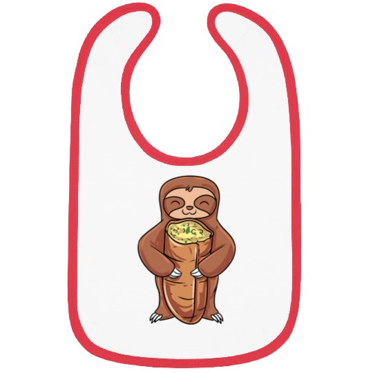 Sloth Pet Garlic Bread Bibs