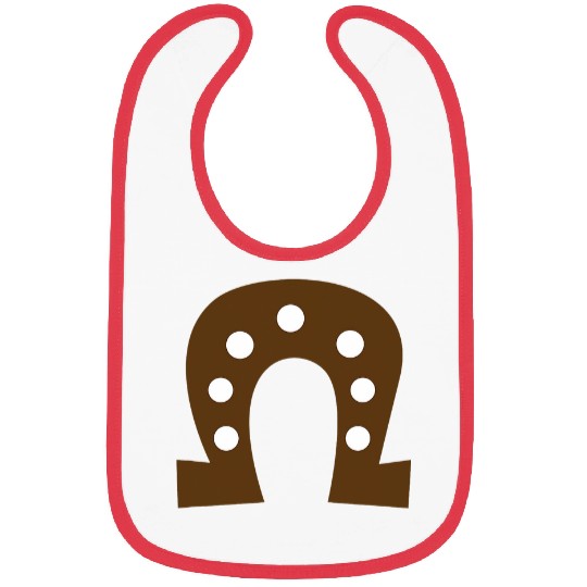 Horse Pet Lucky Western Horseshoe Pattern Bibs