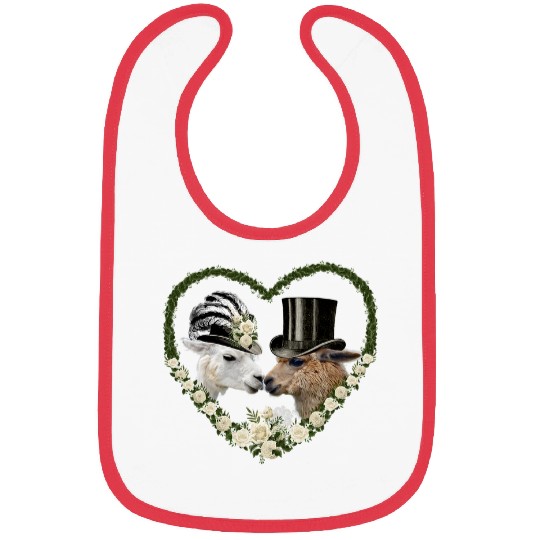 Llama Pet Lama Bride and Groom Wedding Bibs