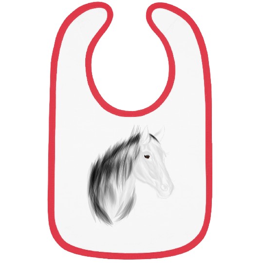 Horse Pet Black Stallion Bibs