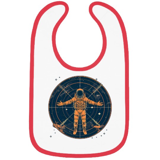 Vitruvian Astronaut Funny Leonardo Da Vinci Graphic 21 Bibs