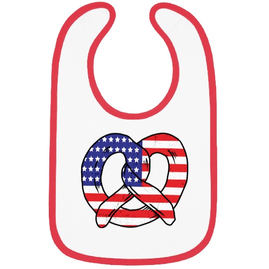 Pretzel Bakery American Flag Baker Bread Baking Bibs