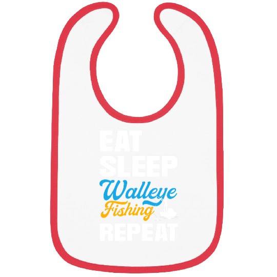 Fishing Fun Walleye Fish Eat Sleep Walleye Fishing Repeat Bibs