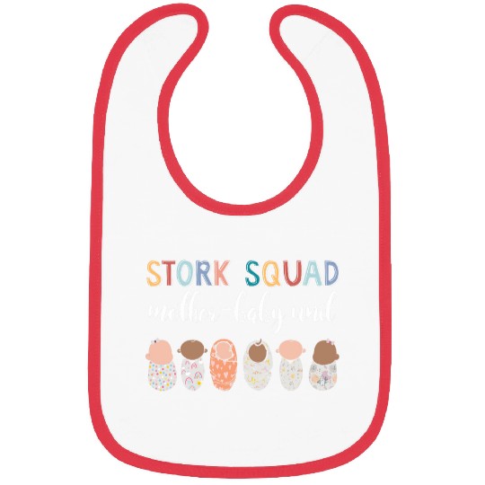 nurses Job Stork Squad MotherBaby Unit NICU nurses Squad Bibs