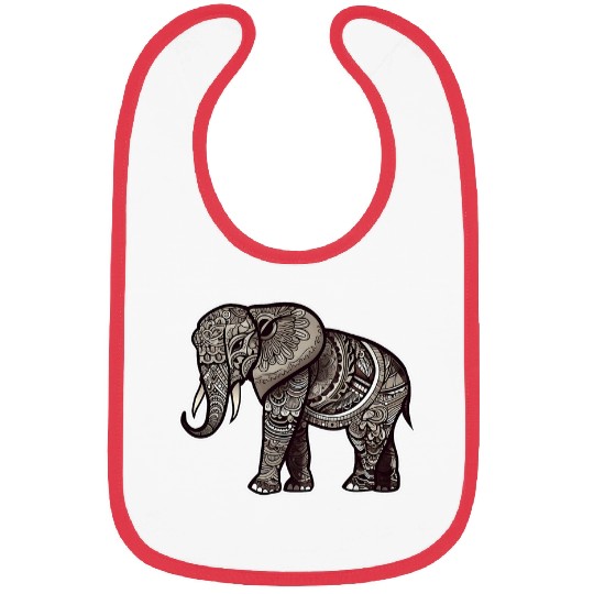 Elephant Pet Henna Patterned Elephant Bibs