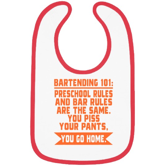 Bartender Job 101 Preschool Bar Rules 3 Bibs