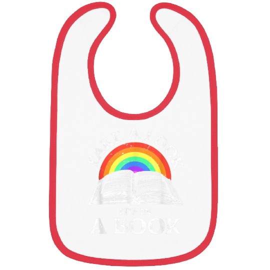 Book Fun Take A Look Its In A Book Retro Rainbow Reading Bibs