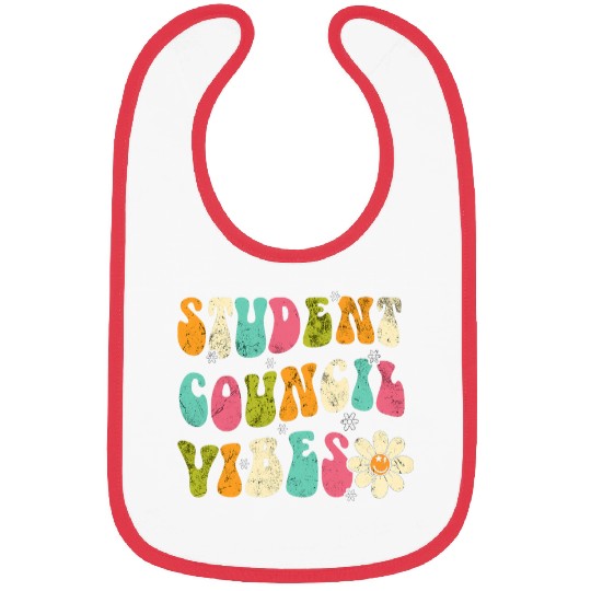 Groovy Student Council Vibes School Student Teacher 1 Bibs