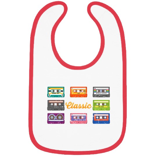 Book Fun Pop Art Classic Cassette Tape Nineties Comic Bibs