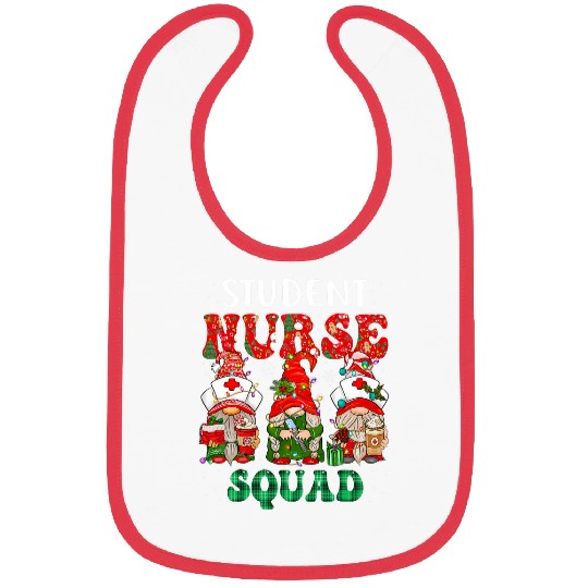 nurses Job Student nurses Squad Christmas Gnome Cute Nursing Student Bibs