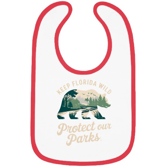 Bear Pet Keep Florida Wild Protect Our Parks bear 8 Bibs