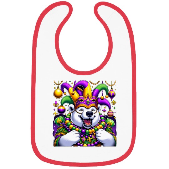Bear Pet Mardi Gras Polar Bear Bibs